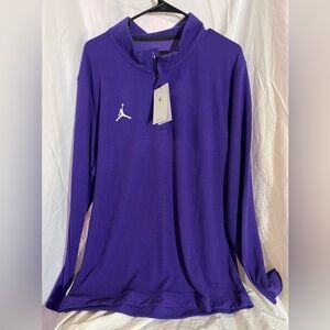 NWT Nike Air Jordan Dri-FIT Team Half-Zip Pullover in purple, men's size M